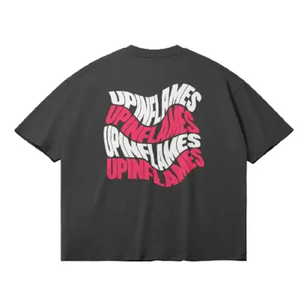 Up In Flames T Shirt Black (2)